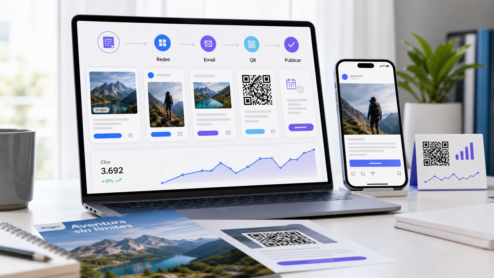 Distribucion de contenido con QR, UTM y analitica